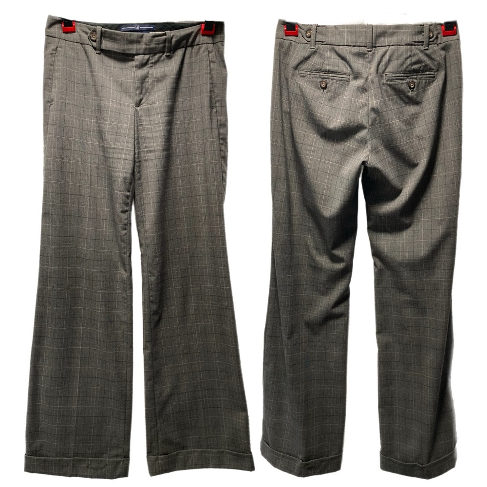GAP size 2 Long Trouser Gray Plaid EUC! A35